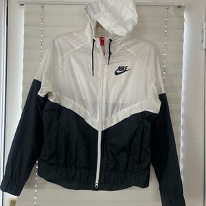 Nike Women's Two-Tone Black and White Track Jacket